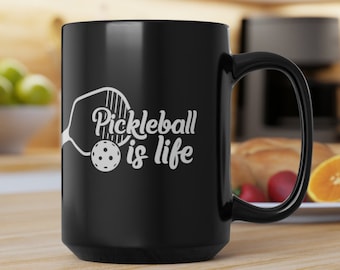 Pickleball mug, pickleball cup, pickleball mug for men, pickleball is life cup