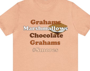 T-shirt Smores, campingshirt, nieuwigheid T-shirt, cadeau voor camper, grafisch T-shirt, cadeau voor haar, cadeau voor hem