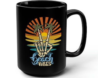 Beach mug, Summer cup, Vacation mug, Beach Vibes cup, Summer Vacation gift