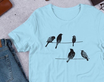 Vogel t-shirt, vogelaar shirt, gevederde vriend tee, cadeau voor haar, cadeau voor hem