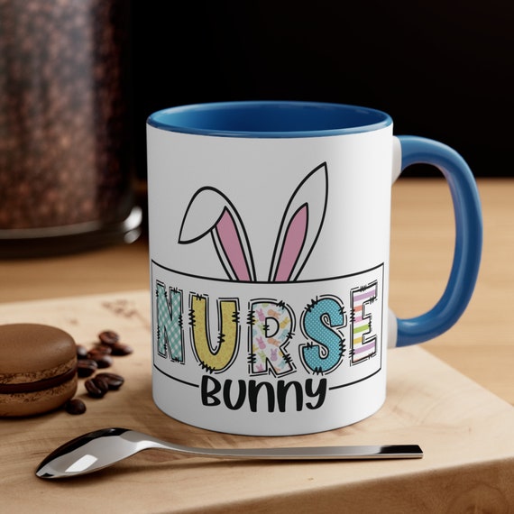 Nurse Easter mug, CNA Bunny cup, Bunny ears nurse mug, Easter gift, RNA holiday gift
