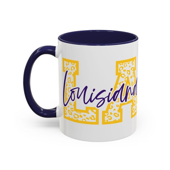 Louisiana Leopard State mug, Leopard State cup, Louisiana pride gift, Cajun gift, Student pride present