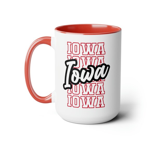 State pride mug, farewell gift, friend moving gift, relocation mug, Iowa pride cup, state colors cup