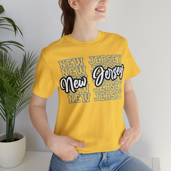 State pride shirt, friend moving gift, moving tee, New Jersey t-shirt, state colors shirt, relocation gift