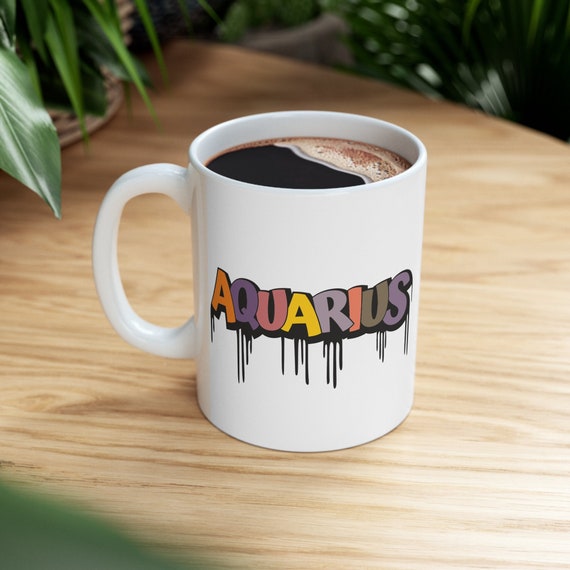 Zodiac sign cup, Aquarius mug, astrology gift, gift for astronomist, astronomer mug, constellation cup