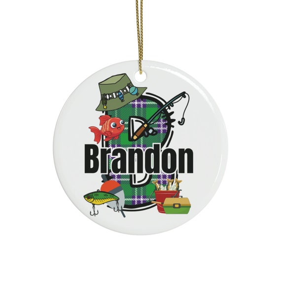 Boy's personalized Christmas ornament, Custom made Initial ornament, Child's keepsake gift, Christmas personalized bauble, boy memento gift