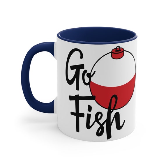Go Fish mug, fishing cup, fisherman gift, fishing mug, outdoor gift