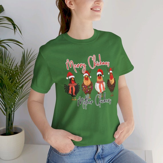 Christmas Chicken shirt, Chicken lover gift, Holiday rooster t-shirt, Fowl lover tee, Pet rooster tee