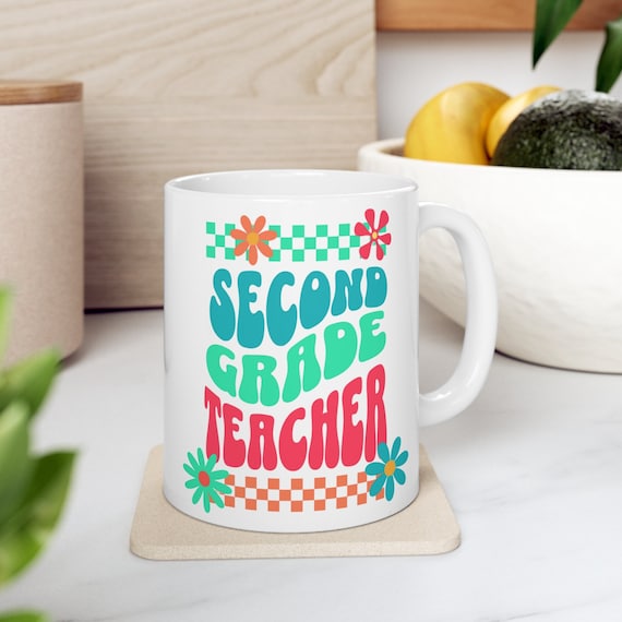 Back to school mug, second grade teacher gift, educator cup, coach mug, first day of school gift, 2nd grade teacher cup