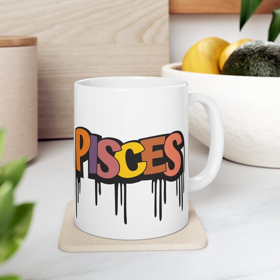 Zodiac sign mug, Pisces gift, astrology cup, constellation mug, Astronomy cup, gift for astronomer