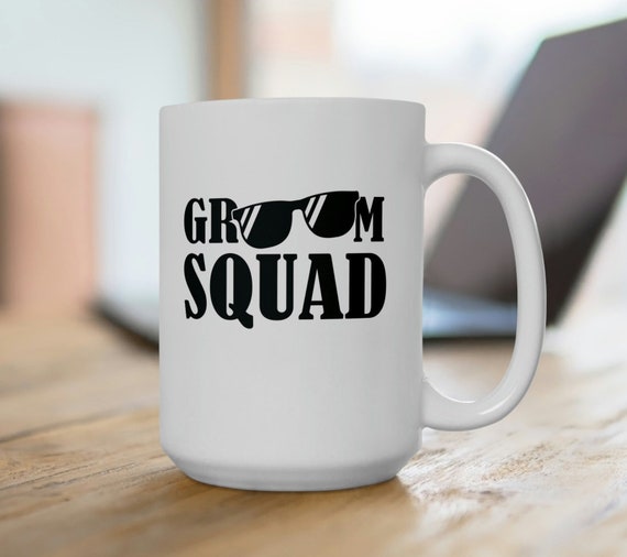 Bride gift for groom, Groom squad mug, wedding gift, wedding mug, groomsman cup