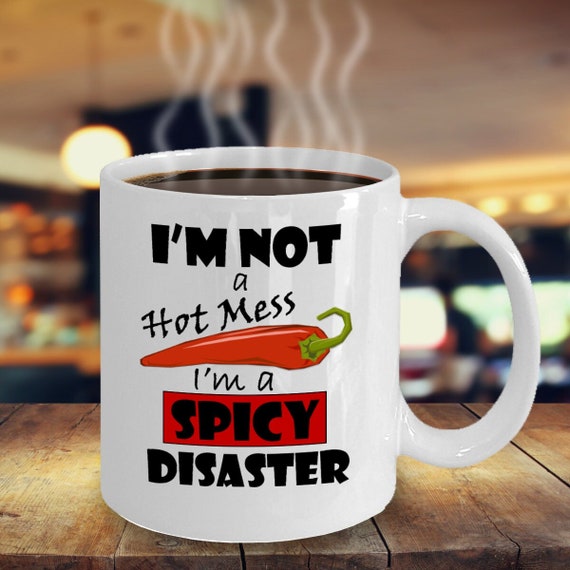 Ceramic cup, Hot mess mug, travel mug, graphic gift, tea cup, travel gift