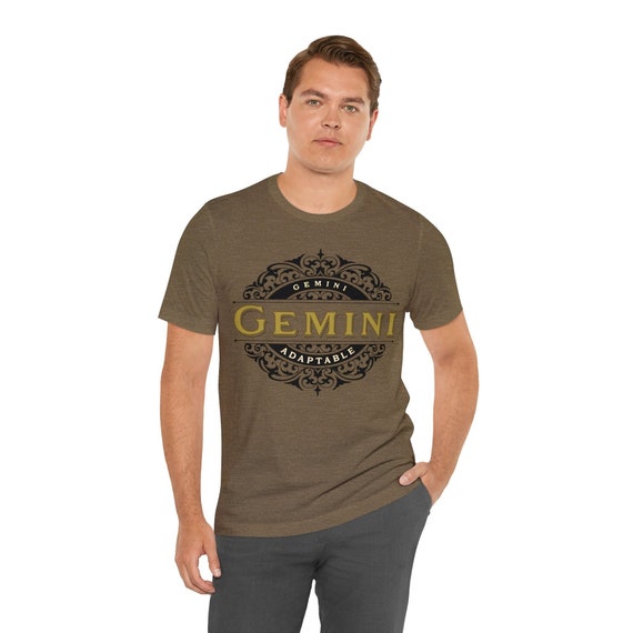 Gemini zodiac sun sign shirt, gift for astrologist, astrology sign t-shirt, retro designed zodiac tee, unique birthday gift, sun sign shirt