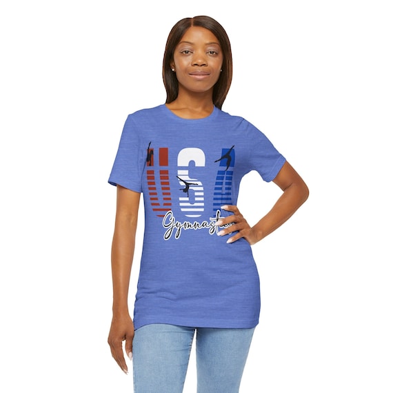 Gymnastics t-shirt, USA Gymnastic shirt, Tumbling tee, Patriotic sport gift, Gift for gymnast