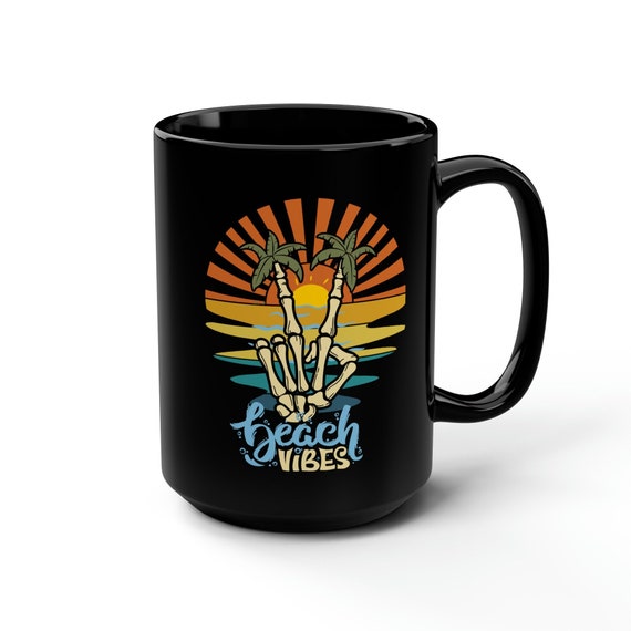 Beach mug, Summer cup, Vacation mug, Beach Vibes cup, Summer Vacation gift