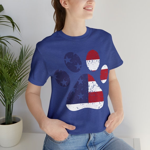 Shirt with dog paw, dawg foot t-shirt, Usa Flag Dog Paw t-shirt, Independence pet Lover tee, pet lover shirt