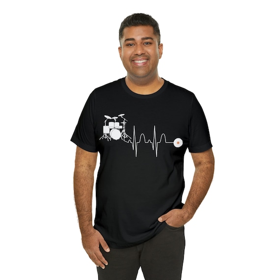 Drumline shirt, music heartbeat tshirt, band t-shirt, musician gift, drumline heartbeat shirt, music t-shirt