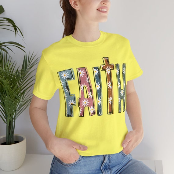 Faith Shirt, Religious tshirt, Flowerful Faith Gift, Christian Shirts, gift for pastor, Christian shirt, Religious tee