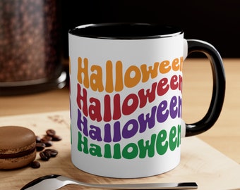 Retro Halloween-mok, Halloween-beker, Retro Halloween-mok, Halloween-beker, Halloweencadeau, Spookachtig herfstcadeau