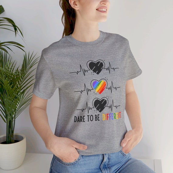 Pride t-shirt, Gay Pride, LGBTQ Shirt, Equality tshirt, gift for her, gift for him, graphic tee, Dare to be Different tee