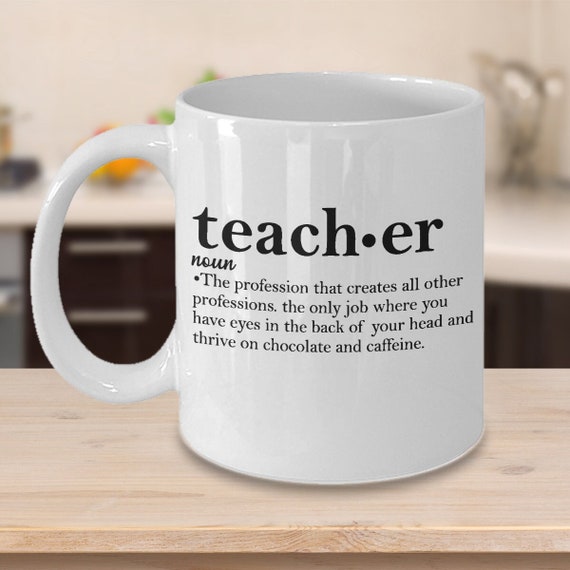 Teacher coffee cup, definition mug, professor mug, gift for educator, male teacher cup