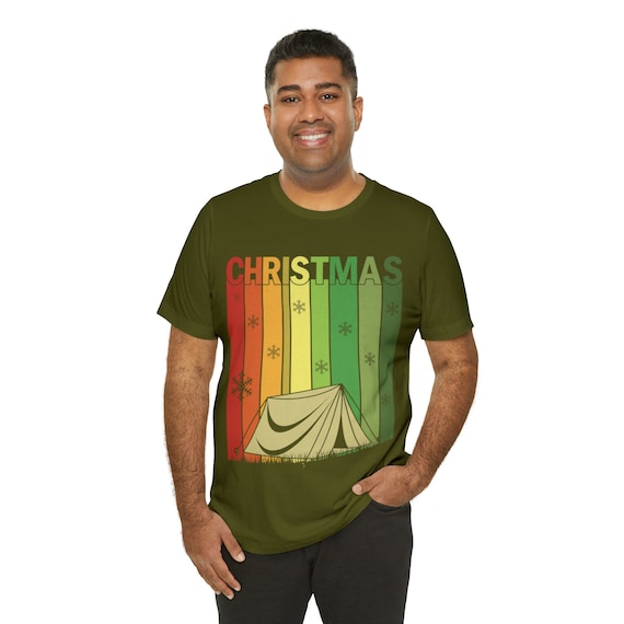 Christmas camping shirt, Christmas gift, camping t shirt, outdoor lover gift, campfire shirt