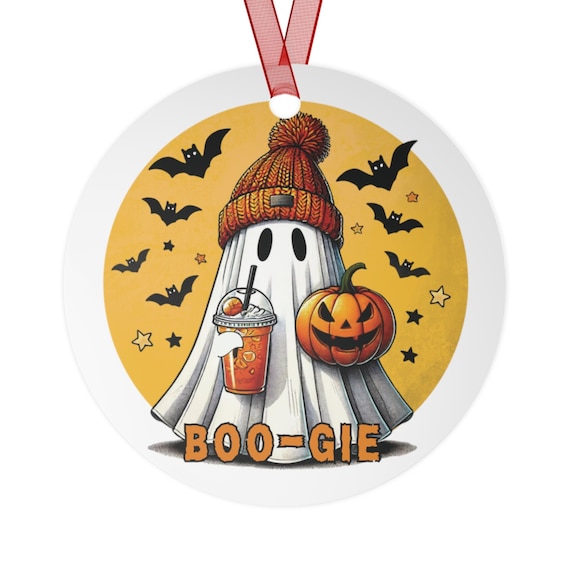 Halloween Ghost Ornaments, Bougie Ghost bauble, Holiday Gift for Close Companion, Halloween ornament