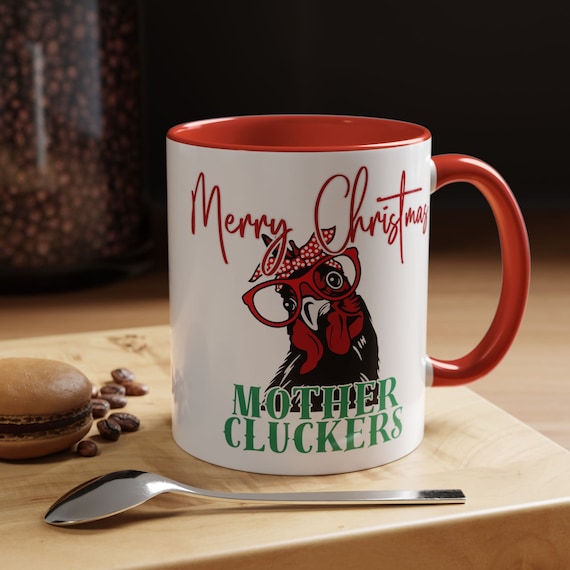 Christmas Chicken Mug, Fowl Holiday Cup, Chicken Lover Gift, Perfect for Animal Enthusiasts, Unique Christmas Gift