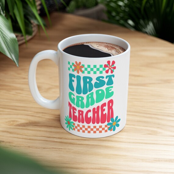 Back to school mug, first grade teacher gift, educator cup, coach mug, first day of school gift, 1st grade teacher cup