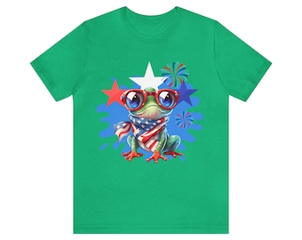 PATRIOTIC FROSCH Shirt, Frosch-Liebhaber-T-Shirt, amerikanisches Flaggen-T-Stück, patriotisches Geschenk, 4. Juli-Shirt, Sommer-USA-Geschenk, Unabhängigkeitstag-T-Shirt