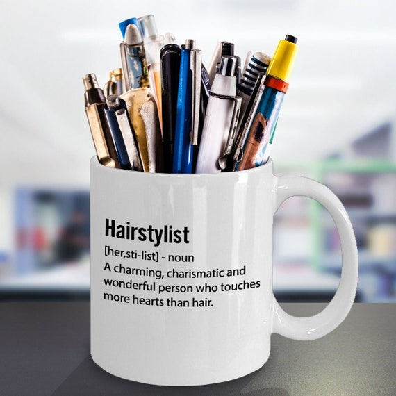 Hairstylist gift, hairdresser mug, barber cup, beautician mug, definition cup, commuter gift