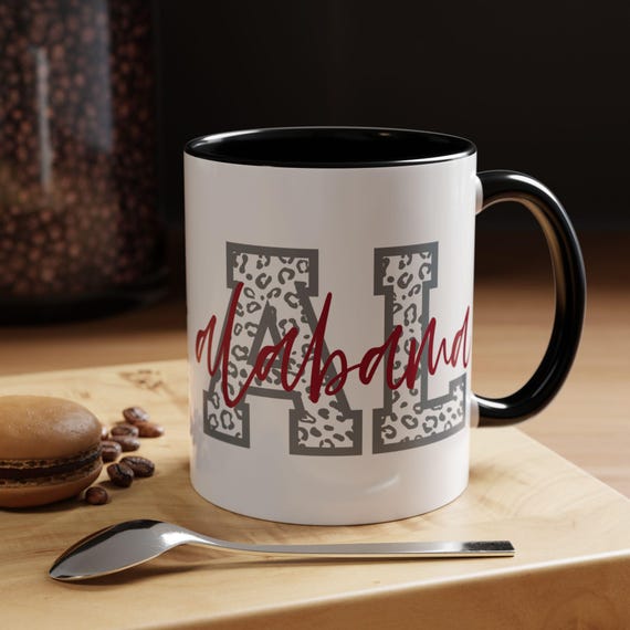 Alabama Leopard State Mug, Leopard State cup, Student Pride gift, Gift for southern person, Alabama mug