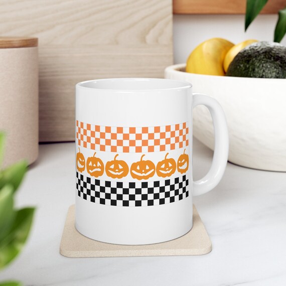 Pumpkin mug, Pumpkin cup, Jack-o-Lantern mug, Halloween friend gift, Halloween cup, Spooky Season, Fall mug