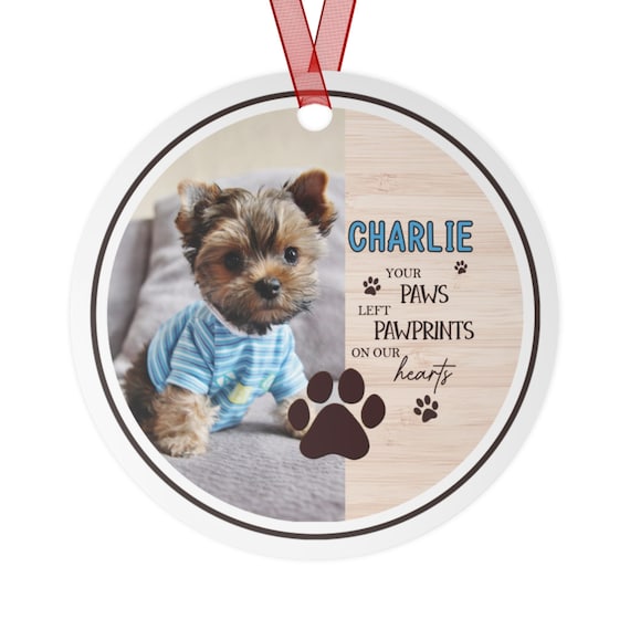 Dog ornament, Personalized Dog bauble, Custom pet keepsake, Memorial pet gift, Cat ornament