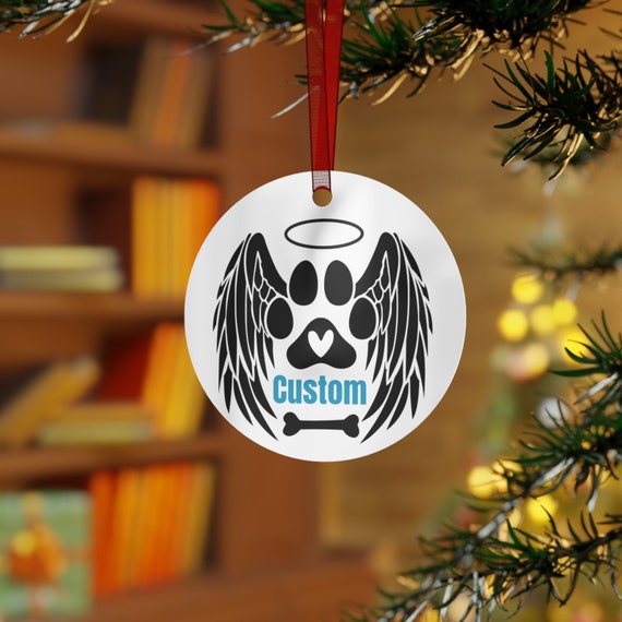 Memorial pet ornament, Dog memorial ornament, pet anniversary keepsake, dog keepsake gift, animal lover grieving gift