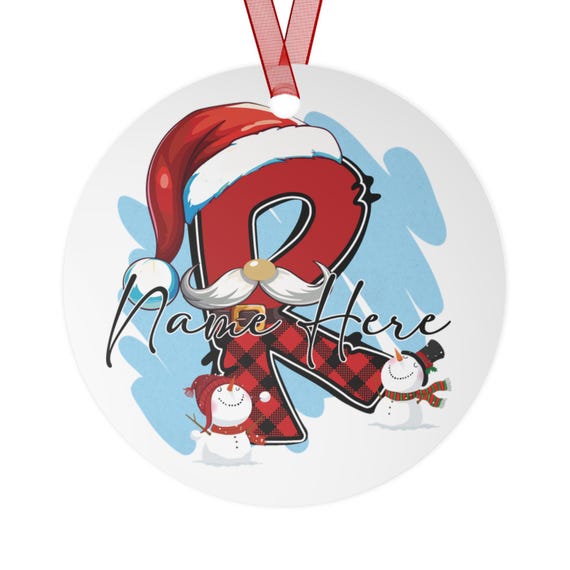 Metal Ornaments, Personalized Santa Letter Ornament, Custom Christmas Decoration, Holiday Gift, Christmas Tree Bauble, Xmas Ornament