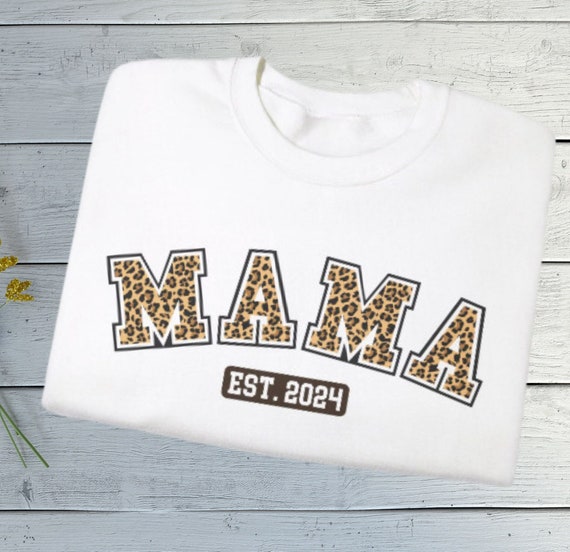 Mama Leopard Sweatshirt, College Font Mama Sweatshirt, Retro Mom Sweatshirt, Mama Hoodie, Mama Gift, Mom Life Sweatshirt, Mom Gift