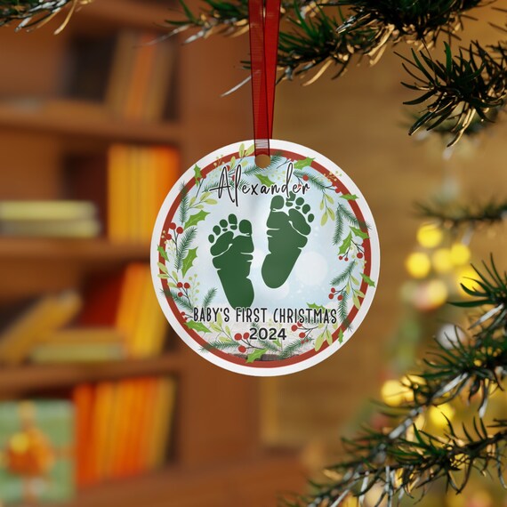 Baby Name ornament, First child name Christmas, Customized baby bauble, Child custom gift, keepsake, personalized kid ornament