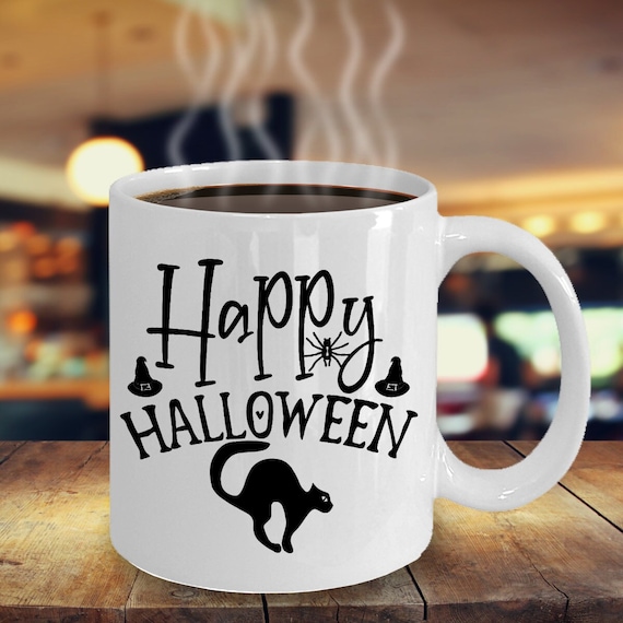 Halloween gift, October mug, fall coffee mug, holiday cup, ceramic cup, October 31st gift