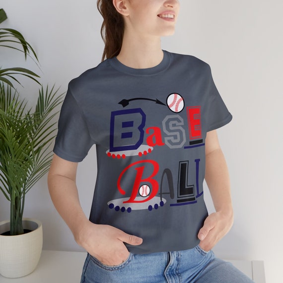 Baseball t-shirt,  Baseball Typography Tee - Colorful Font Design Shirt for Sports Fans, Perfect Gift for game day, Unique Baseball Gift