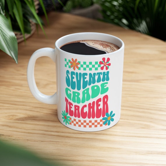 Back to school mug, seventh grade teacher gift, educator cup, coach mug, first day of school gift, 7th grade teacher cup