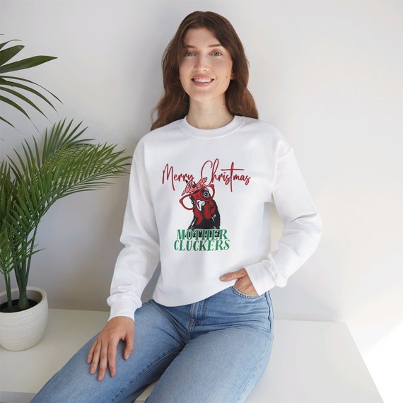 Christmas Chicken Sweatshirt, Fowl Holiday Hoodie, Chicken Lover Gift, Perfect Gift for Animal Lovers
