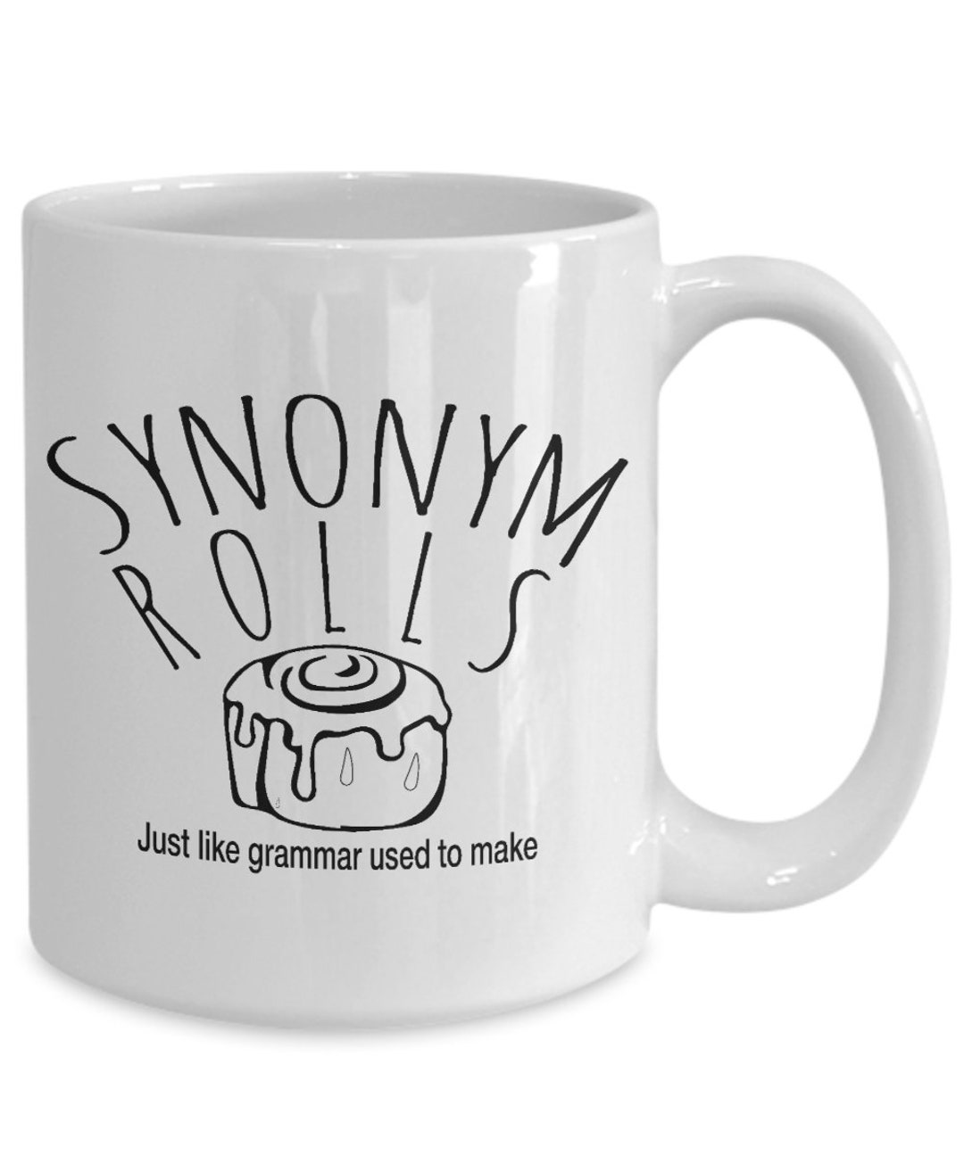 Synonym Roll Mug Grammar Mug English Teacher Gift White Etsy