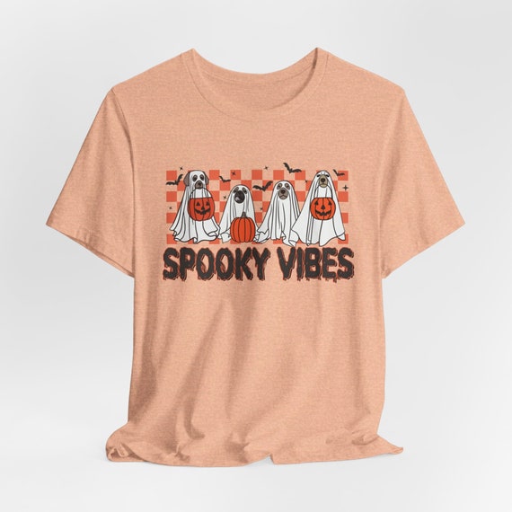 Dog Halloween Shirt, Cute Ghost Pups and spooky vibes, Perfect for Spooky Season Wear, Unique Gift for Dog Lovers, Perfect Canine lover gift