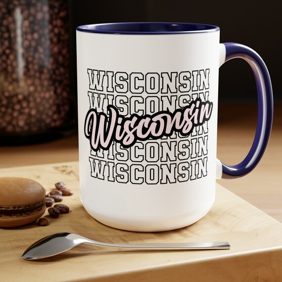 Wisconsin State pride mug, farewell gift, friend moving gift, moving cup, Wisconsin mug, state colors cup