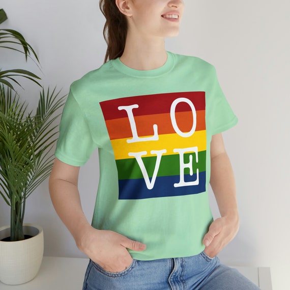 Love t-shirt, Rainbow shirt, Gay tee, Equality shirt, LGBTQ, Pride Month tee, gift for her, gift for him