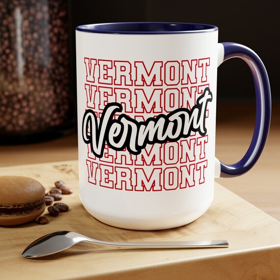Mug with state colors state pride cup friend moving gift for relocation Vermont pride gift