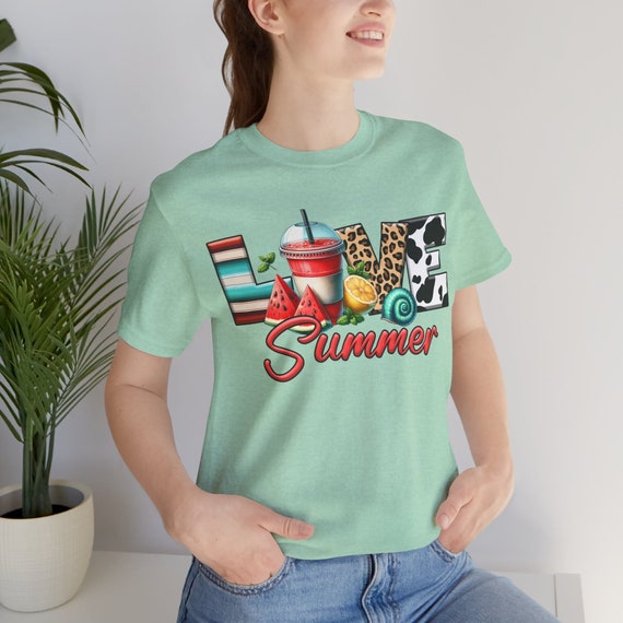 Tropical Vibes Tshirt, Fun Vacation Shirt, Summer Love shirt, Cute Seasonal tee, Love Summer tee, Beach gift