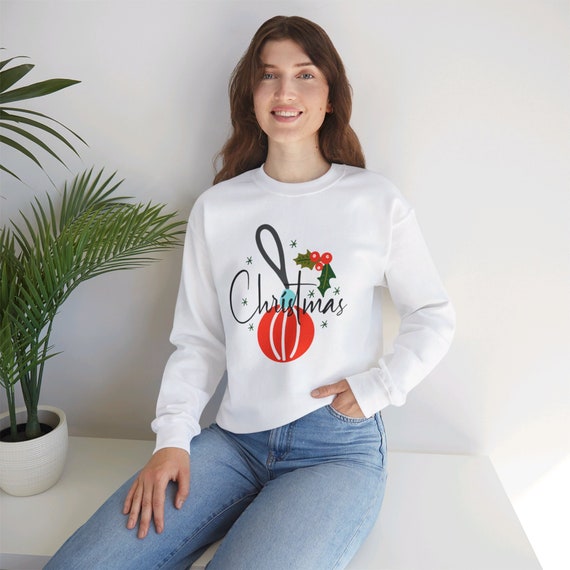 Christmas Crewneck Sweatshirt,  Ornament pullover, Christmas ornament sweatshirt, Christmas pullover gift