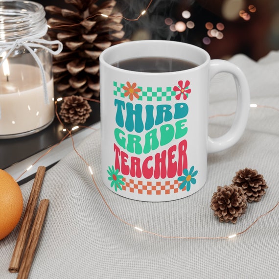 Back to school mug, third grade teacher gift, educator cup, coach mug, first day of school gift, 3rd grade teacher cup